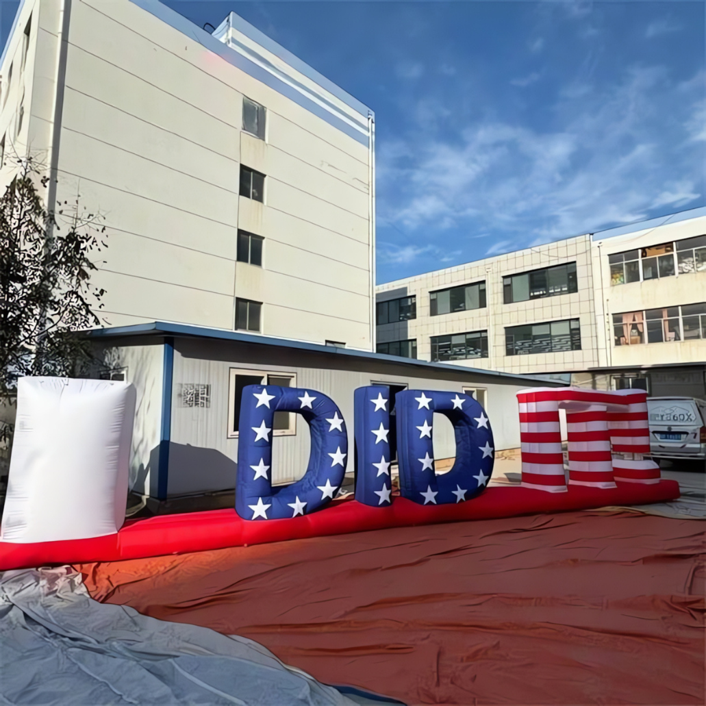 Outdoor Decoration Custom Inflatable Letter Advertising Wall logo Brand