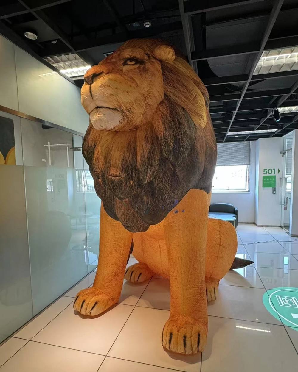 Inflatable Lion Head Decoration for Events