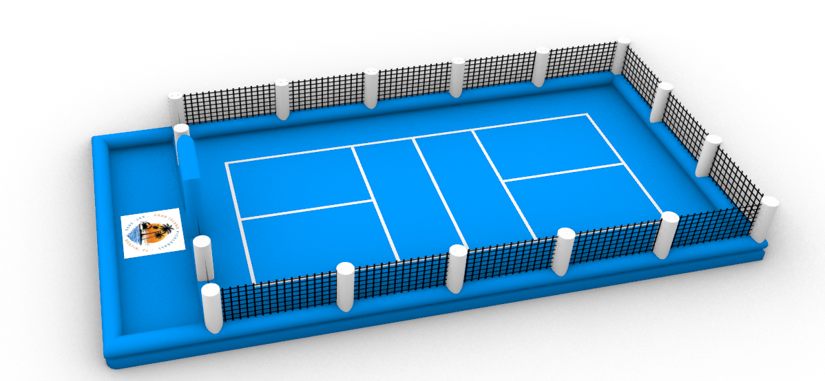 Schwimmender aufblasbarer Pickleball-Tennisplatz – Sonderanfertigung
