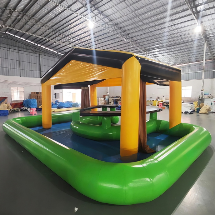 Inflatable Pool Bar with Seats and Blower