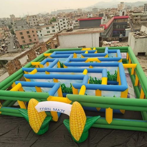 Inflatable Corn Maze Obstacle Course Fun