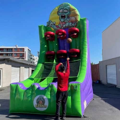 Zombie Basketball Challenge Inflatable Game Hoop