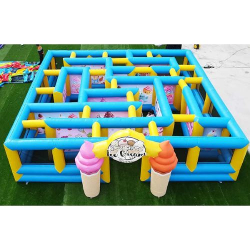 Inflatable Ice Cream Maze Game Outdoor Fun