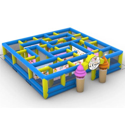 Inflatable Ice Cream Maze Game Outdoor Fun