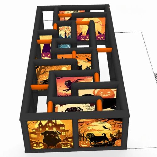 Black Scary Inflatable Maze Halloween Attraction
