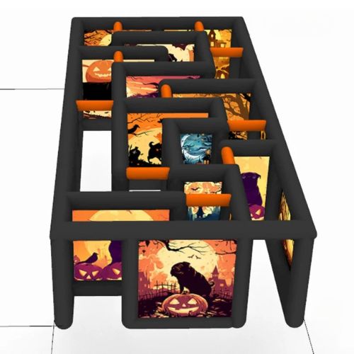Black Scary Inflatable Maze Halloween Attraction