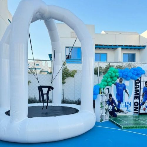 Indoor Outdoor Inflatable Bungee Jump Trampoline