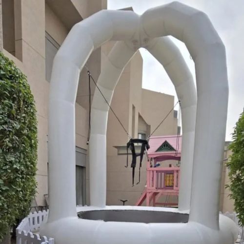Indoor Outdoor Inflatable Bungee Jump Trampoline