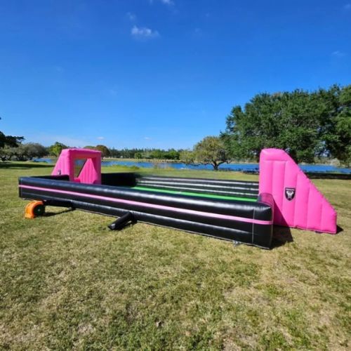 Inflatable Pink Black Soccer Field Arena