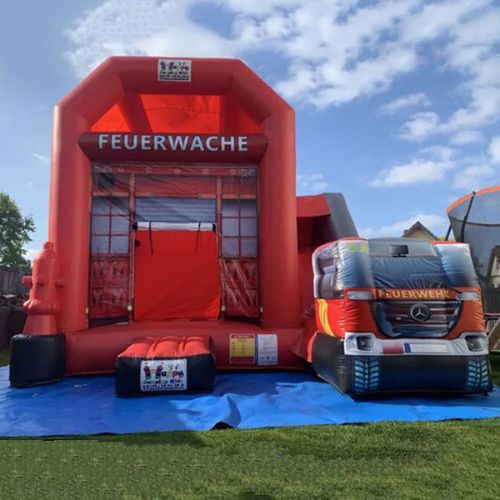 Fire Station Theme Inflatable Bounce House