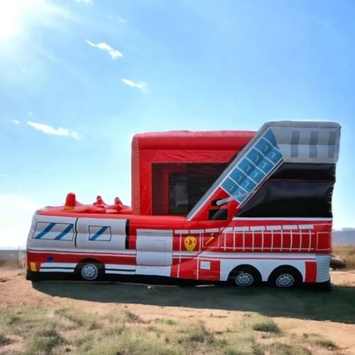 Fire Station Theme Inflatable Bounce House