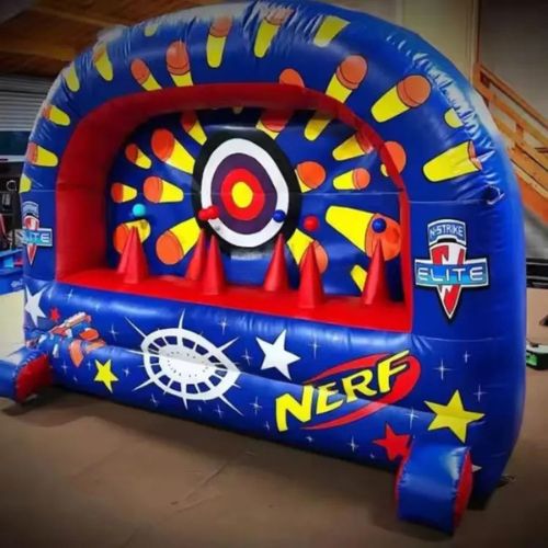 Inflatable Nerf Wall Shooting Game Fun