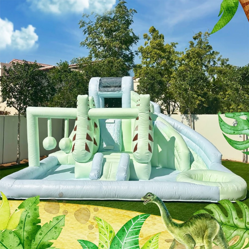 Piscine gonflable extérieure avec toboggan aquatique