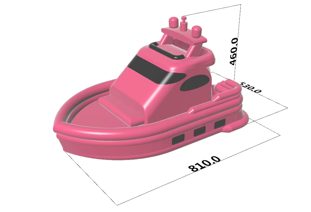 PVC Customized Large Inflatable Yacht Pink Boat