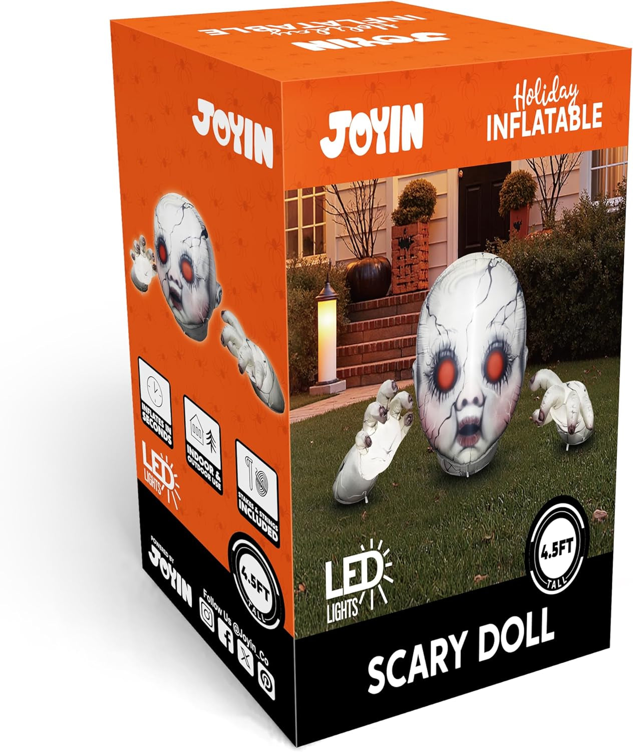 10.3FT Long Halloween Zombie Baby Inflatable Decoration Large Scary Doll Inflatable Outdoor Decoration with Red Eyes Halloween Blow Ups for Yard Garden Outdoor Garden Lawn outside Party Decor