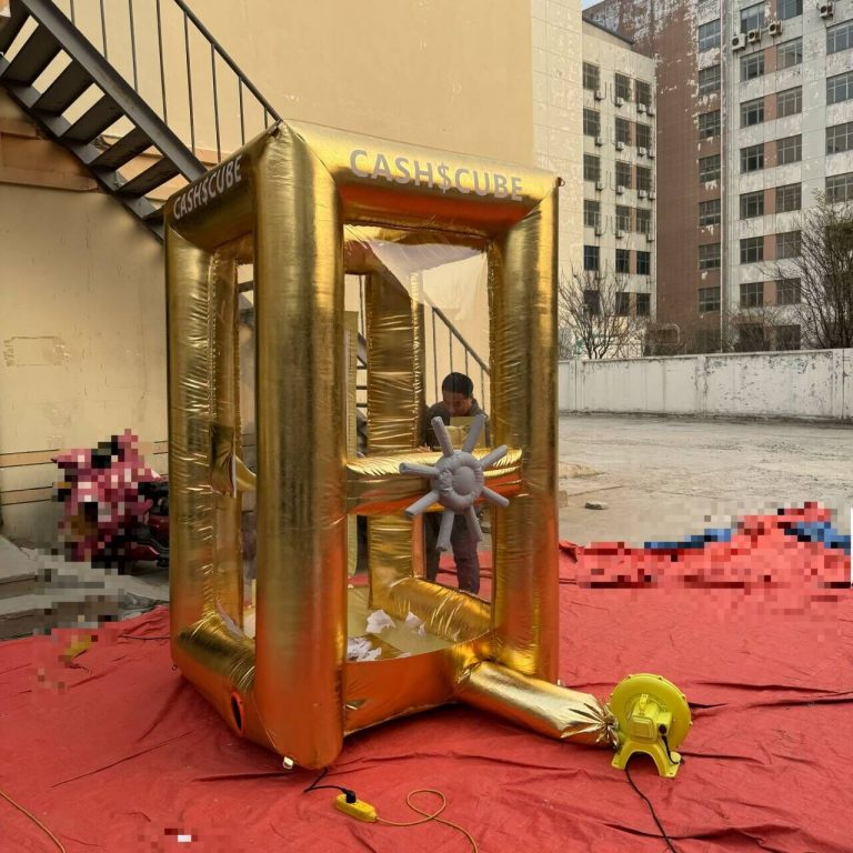 Inflatable Golden Cash Booth for Events