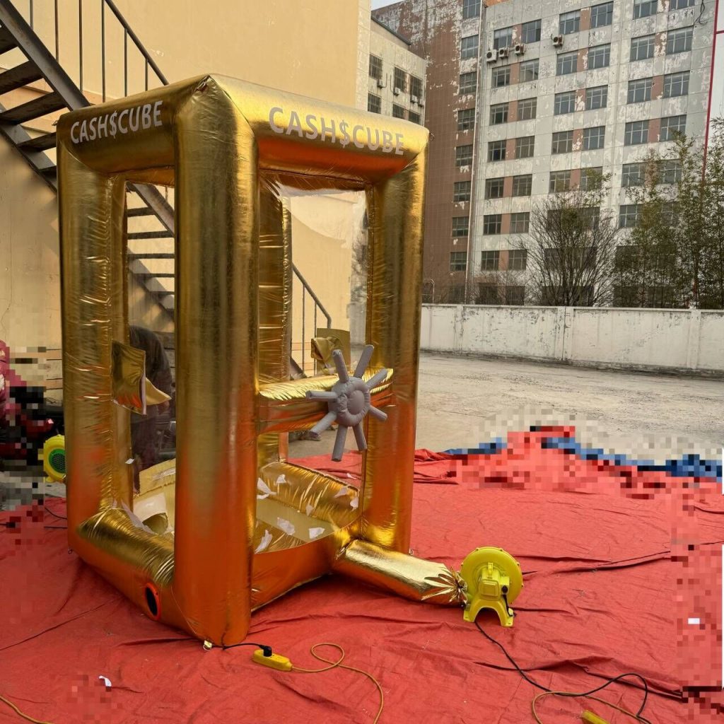 Inflatable Golden Cash Booth for Events