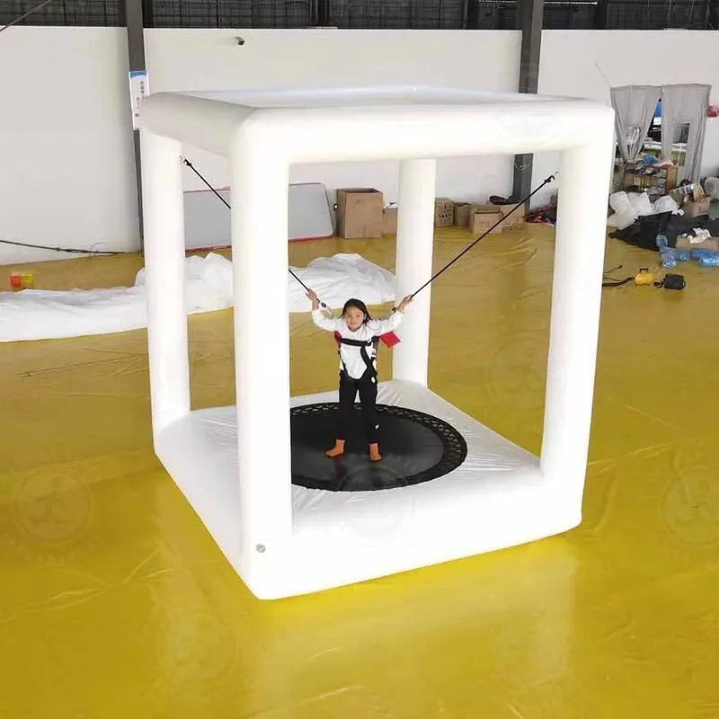 Commercial Bungee Trampoline Inflatable Gaming Bounce Harness Setup