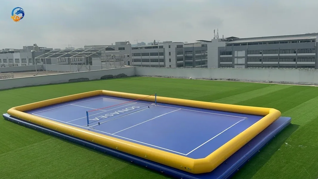 Floating Safe Inflatable Pickleball Court 49 FT x 25 FT