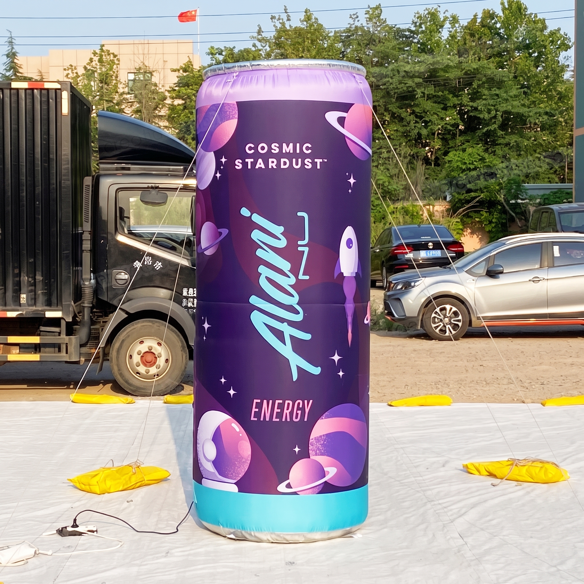 Inflatable Beverage Bottle Display for Promotions and Events