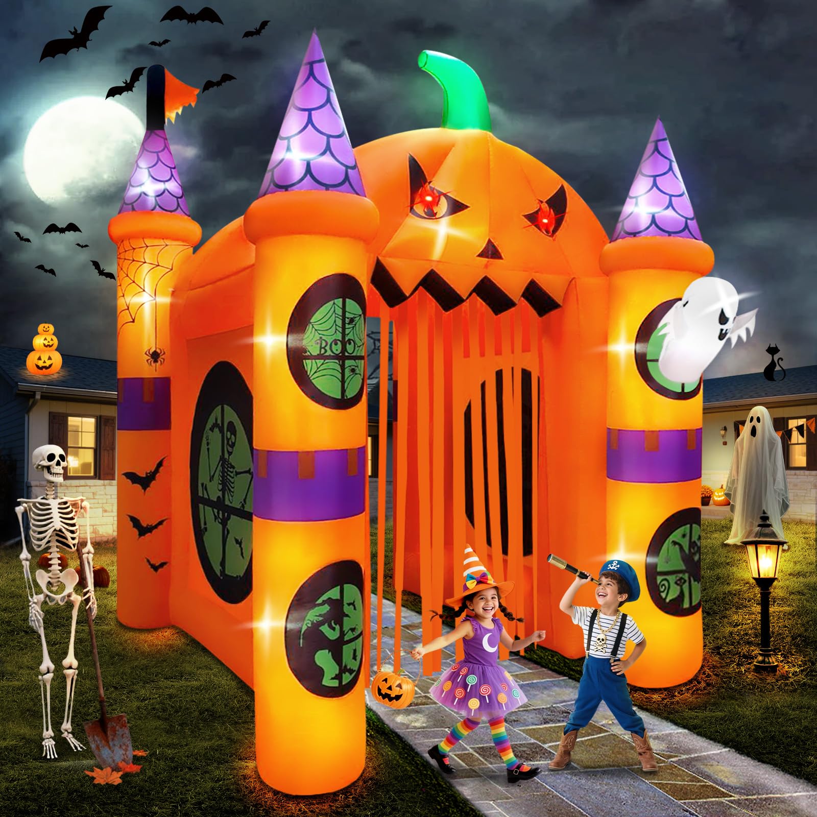 Inflatable Archway Pumpkin Haunted House Outdoor Decoration