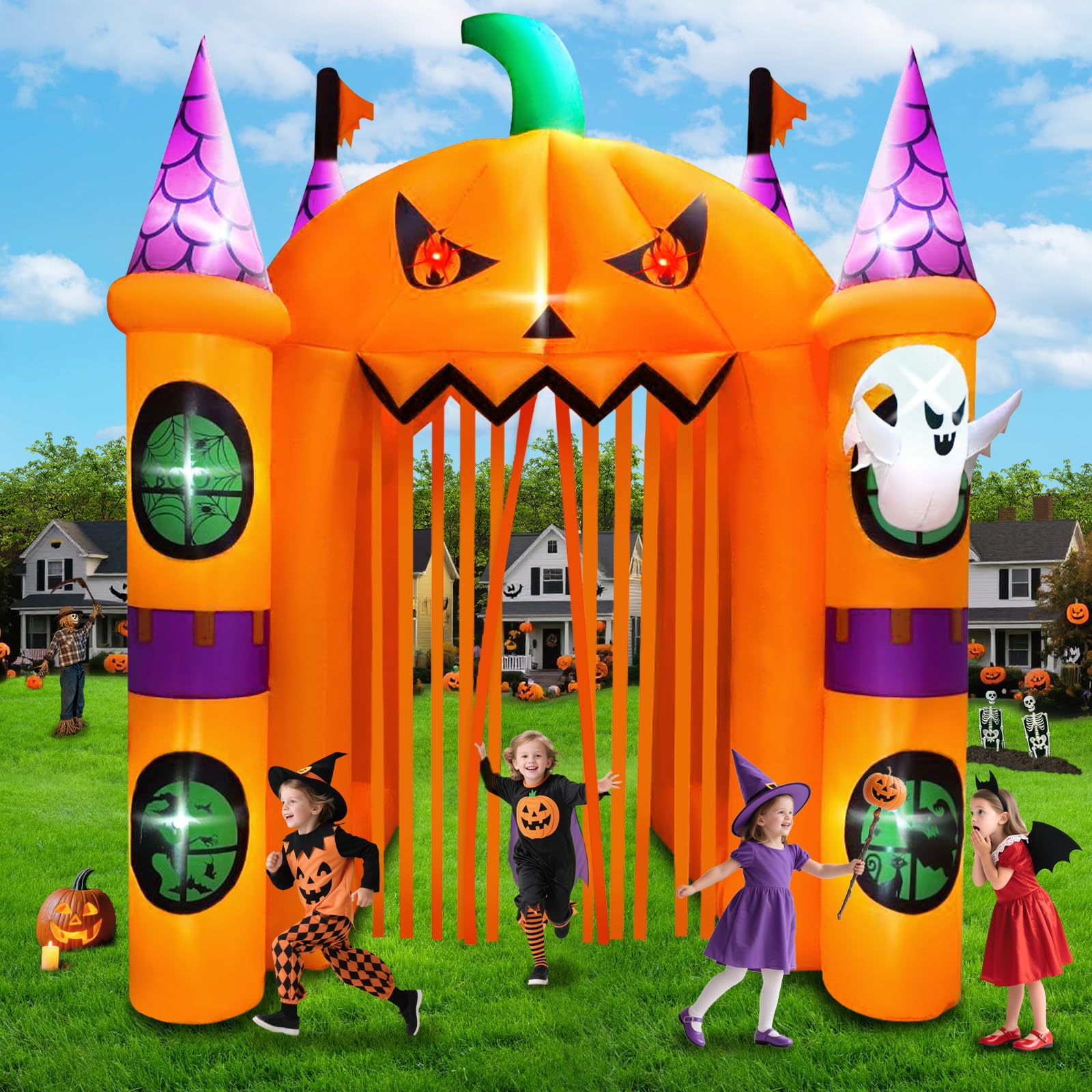 Inflatable Archway Pumpkin Haunted House Outdoor Decoration