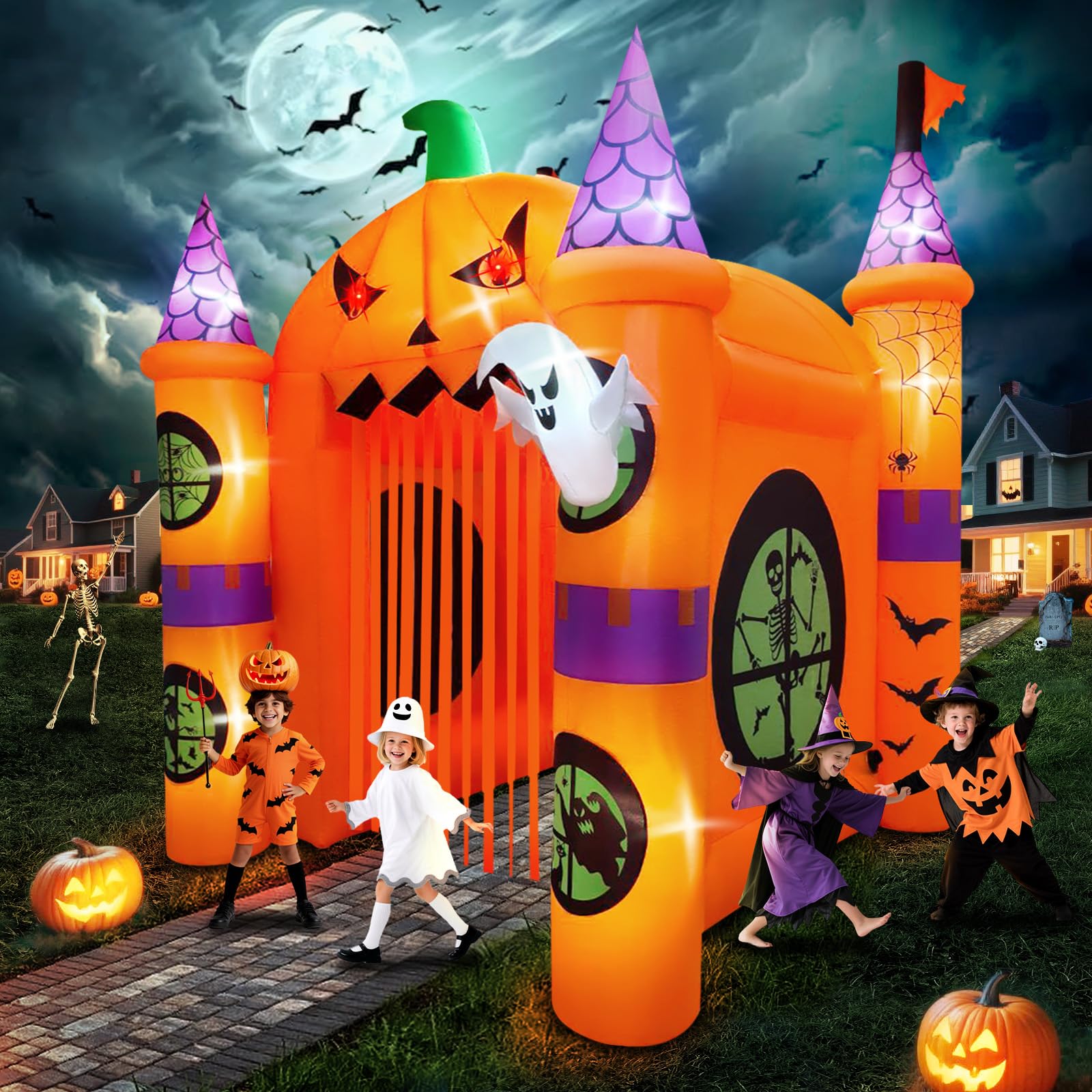 Inflatable Archway Pumpkin Haunted House Outdoor Decoration