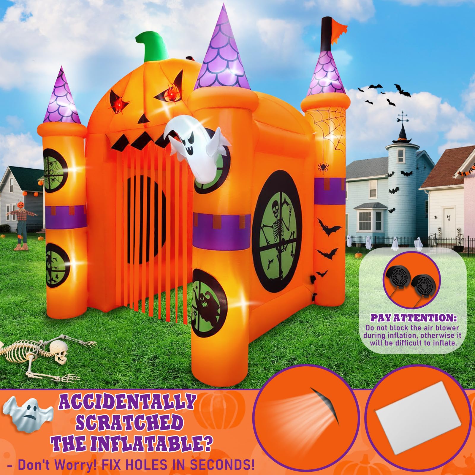 Inflatable Archway Pumpkin Haunted House Outdoor Decoration