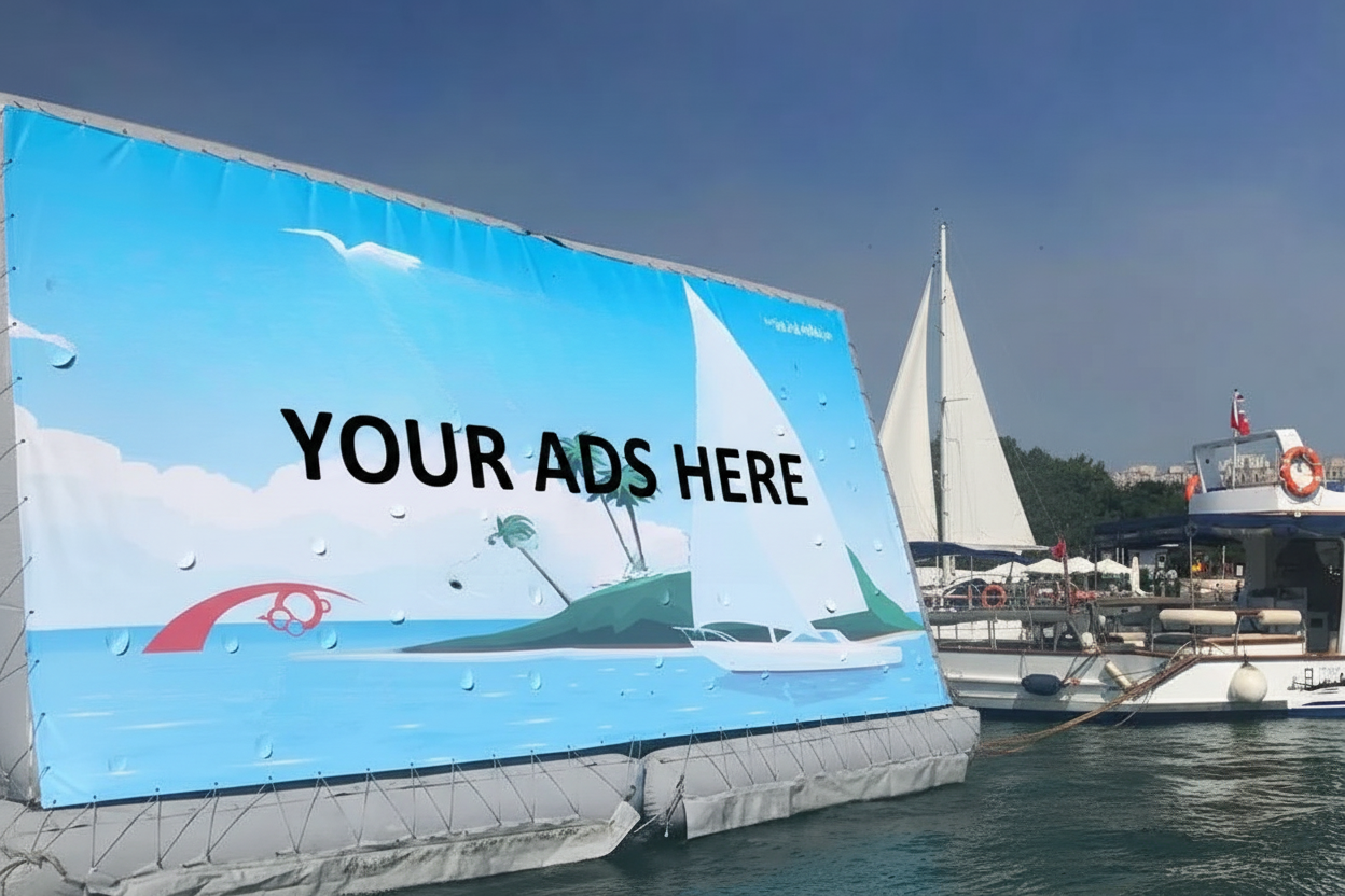 Inflatable Water Floating Billboard PVC Advertising Sign 8 FT