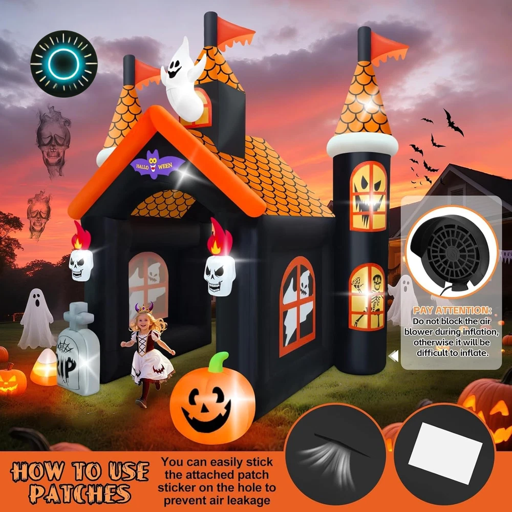 Inflatable Haunted Ghost Tunnel Yard Décor with LED