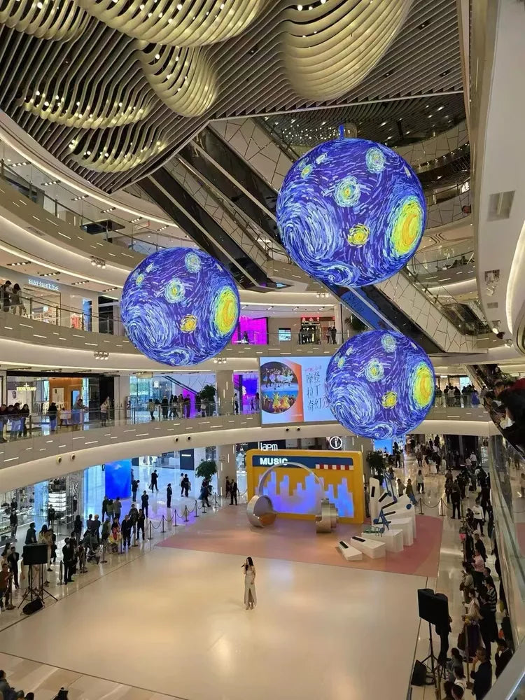 Aufblasbare Planeten des Sonnensystems mit LED-Beleuchtung