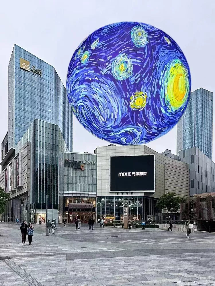 Aufblasbare Planeten des Sonnensystems mit LED-Beleuchtung