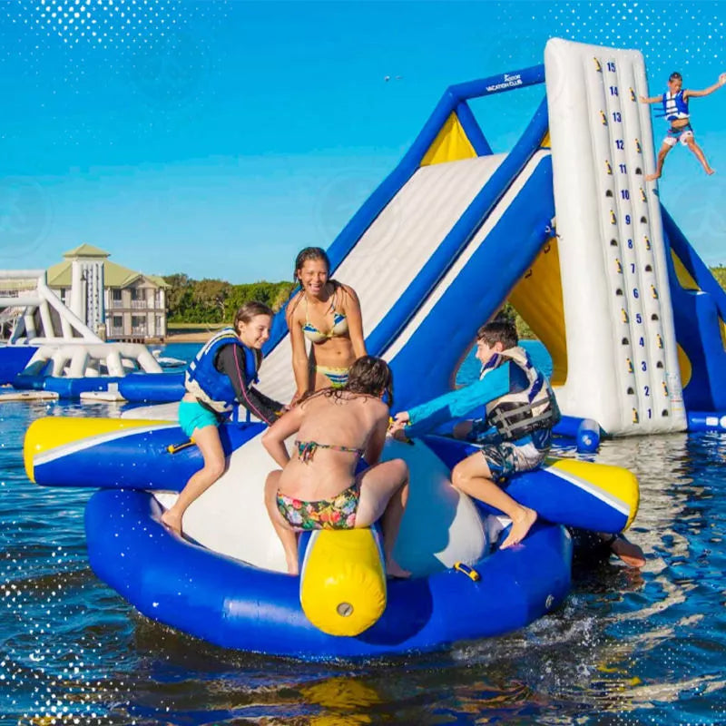 13FT Inflatable Disco Boat Aqua Park UFO for Water Adventures