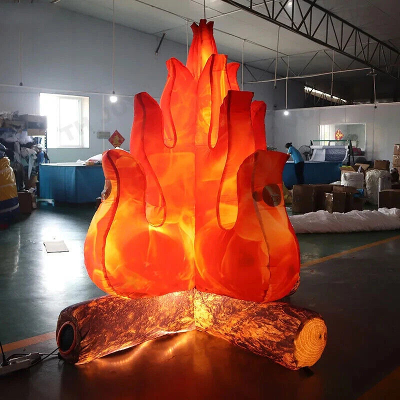 Inflatable Fire Decor with LED Light