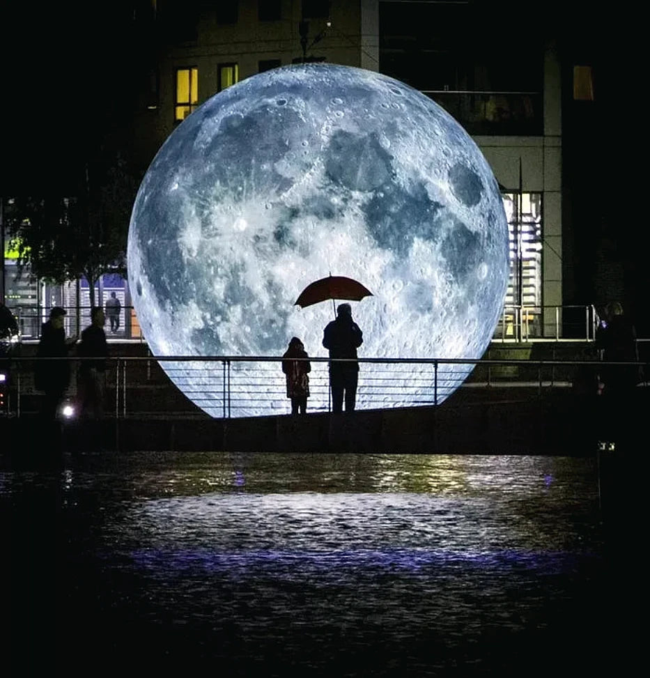 10FT Inflatable Moon Ball with LED Lights for Events & Parties