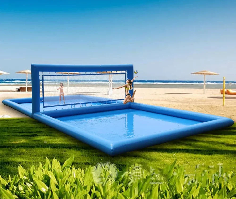 33FT Inflatable Volleyball Court for Outdoor Water Games