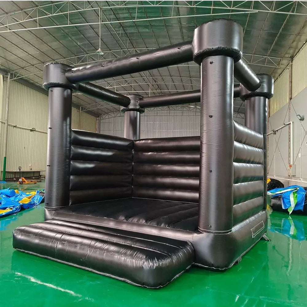 Castillo Inflable Negro para Fiestas Oscuras de Boda