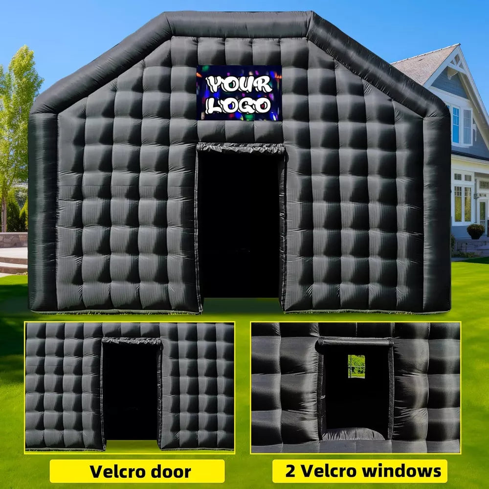 Tente de fête gonflable pour boîte de nuit, 30 x 20 x 13 pieds, cube disco, gazebo, maison d'événement