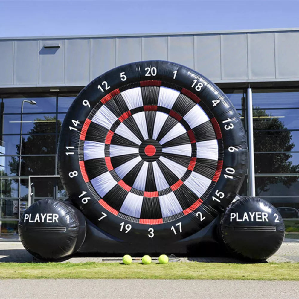 Inflatable Football Dart Board Kick Game with Balls