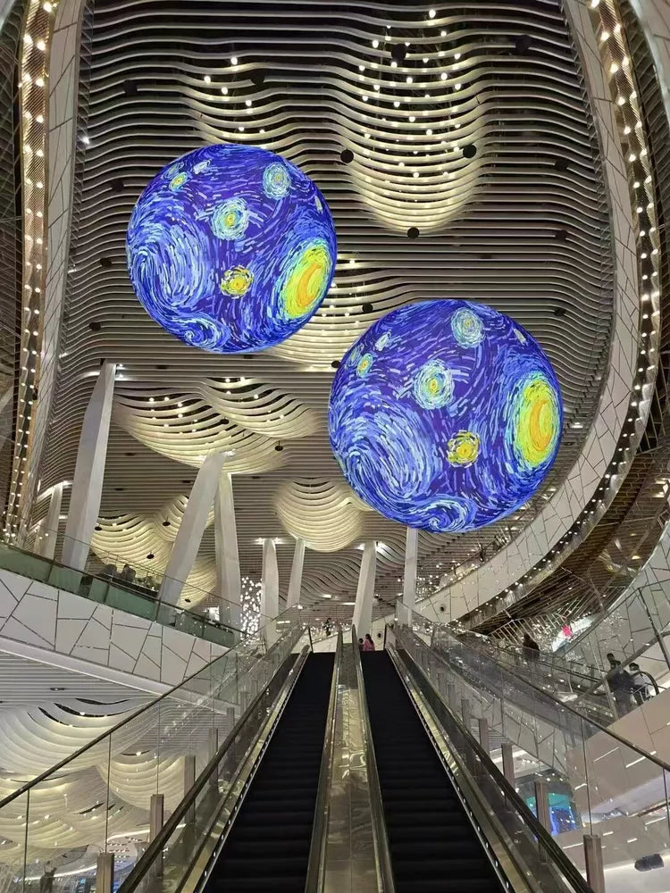 Aufblasbare Planeten des Sonnensystems mit LED-Beleuchtung