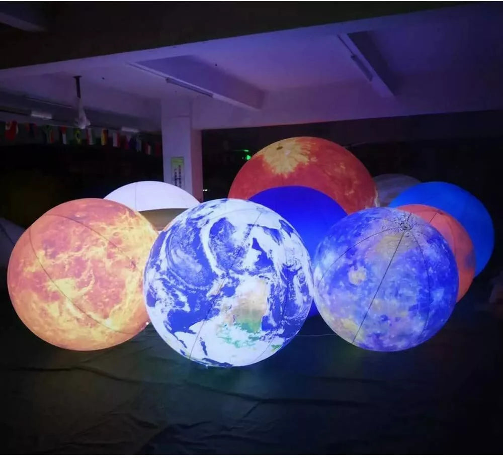 Aufblasbare Planeten Sonnensystem mit LED-Lichtern