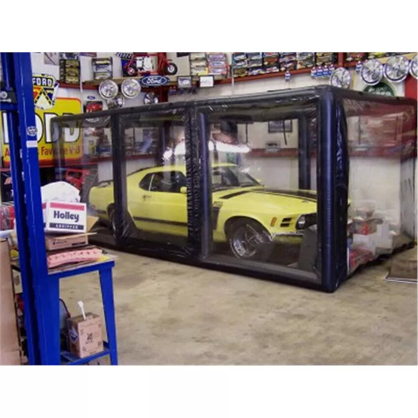Tente de garage gonflable noire pour voiture