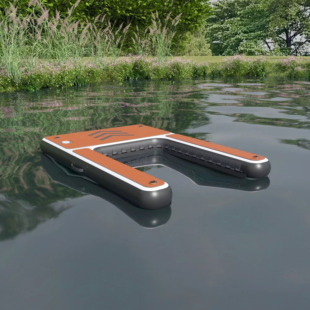 Inflatable Dog Ramp Dock Platform with Non-Slip EVA Foam