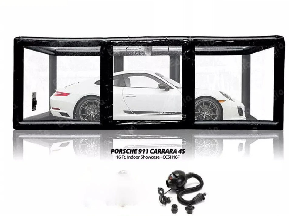 Tente de garage gonflable noire pour voiture