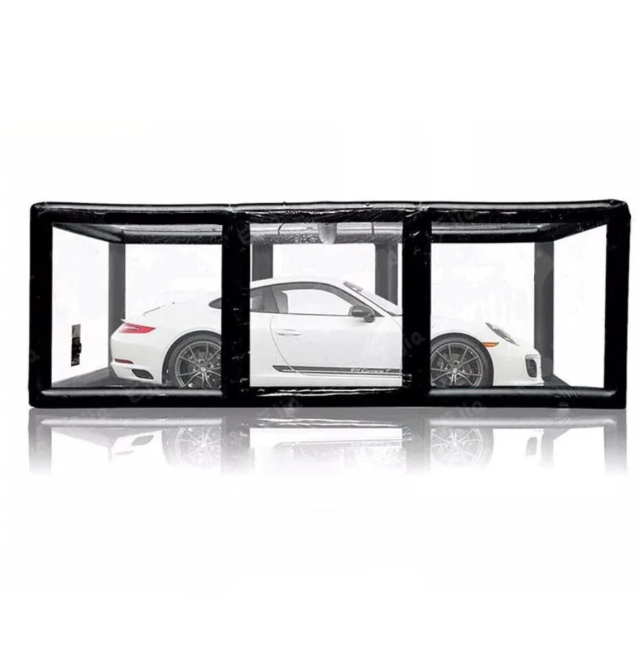 Tente de garage gonflable noire pour voiture