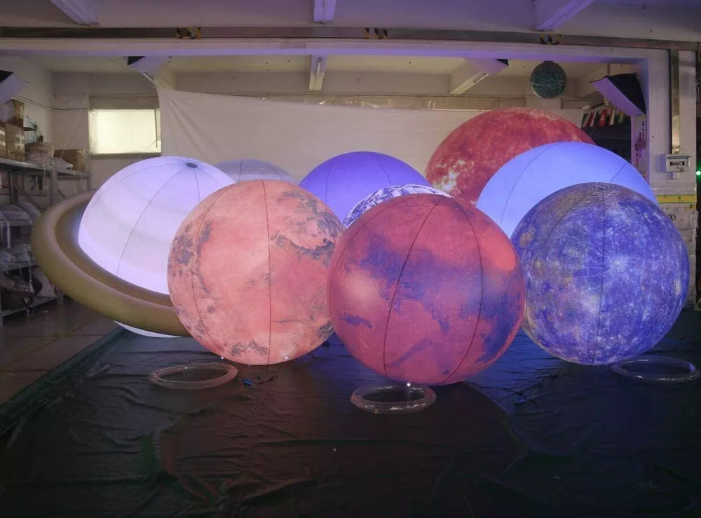 Aufblasbare Planeten Sonnensystem mit LED-Lichtern