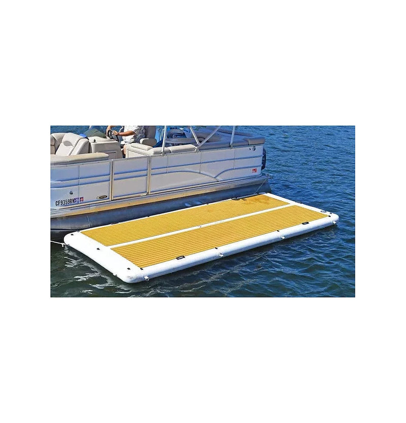 15′ Aufblasbares schwimmendes Terrassendock mit Pumpe und weicher Leiter