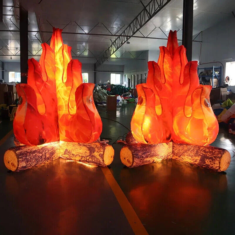 Inflatable Fire Decor with LED Light
