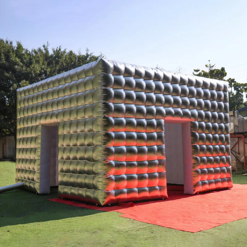 13x13FT Giant Silver Commercial Inflatable Cube Tent for Party Events
