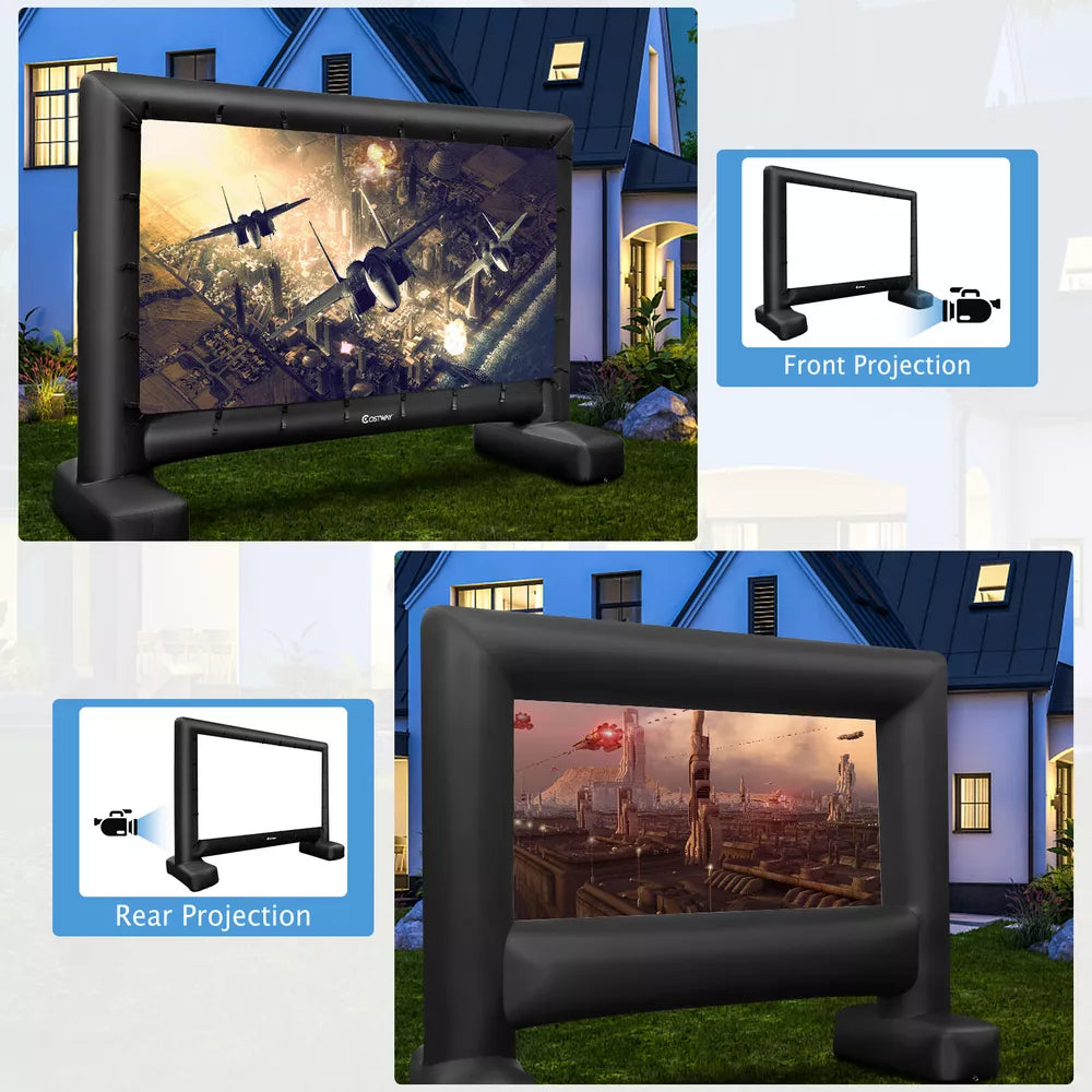 16 FT Inflatable Movie Screen Outdoor 1080P FHD